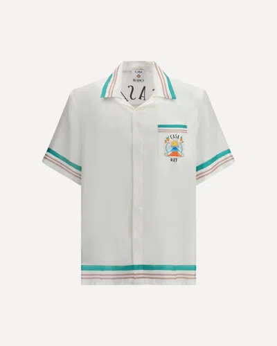 Casablanca Casa Way World Series Silk Shirt In White