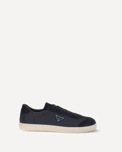 Prada Nylon Sneakers With Suede Inserts Shoes In Multi