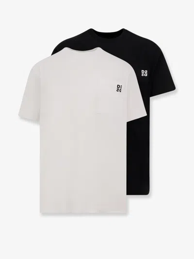 Dsquared2 Cotton T-shirt Pack Of Two In Multi