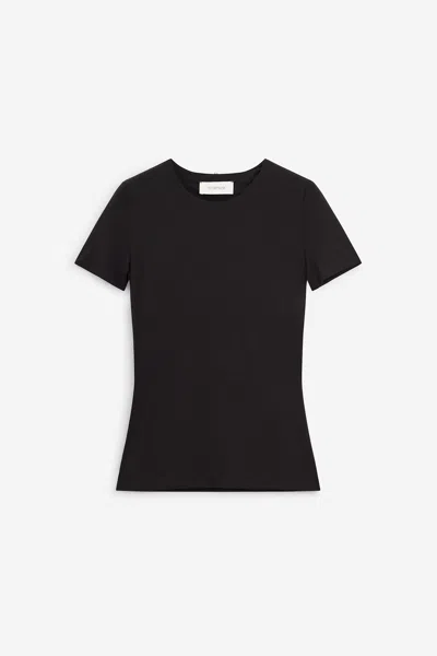 Sportmax Mendoza T-shirt Floral Appliqué In Black