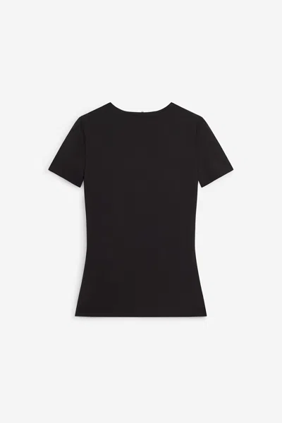 Sportmax Mendoza T-shirt Floral Appliqué In Black