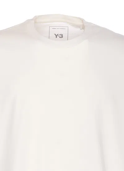 Y-3 White Logo-print T-shirt In White
