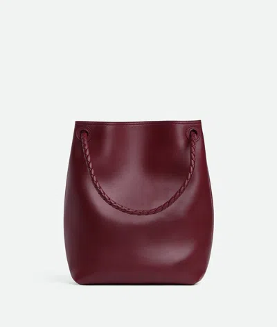 Bottega Veneta Andiamo Medium Leather Bucket Bag In Burgundy
