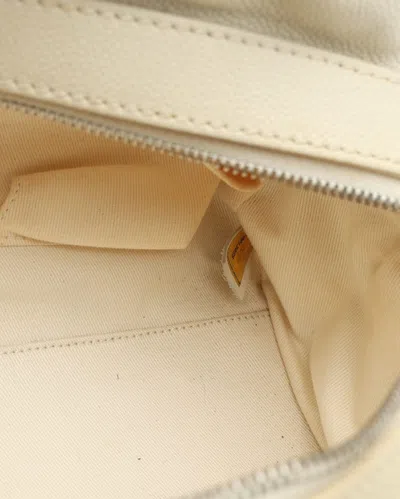 Pre-owned Chanel Cc Caviar Hobo Bag In White