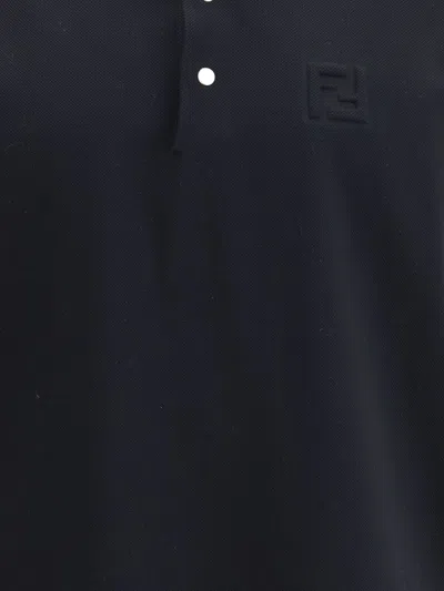 Fendi Men Cotton Polo Sweater In Multi
