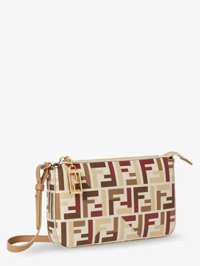 Fendi Pouch With Chain In Multicolor Ff Fabric In Multi