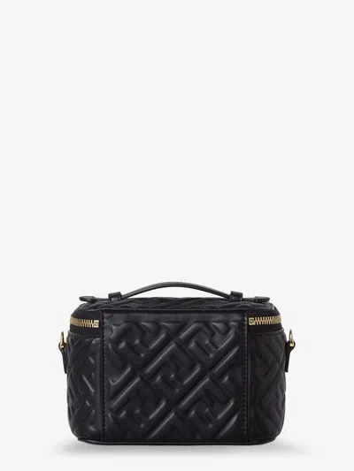 Fendi Black Calf Leather Bos Taurus Shoulder Bag In Black