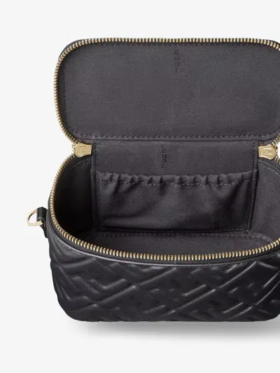 Fendi Black Calf Leather Bos Taurus Shoulder Bag In Black