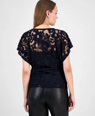 Hugo Boss Boss Orange Ebasi Floral Top In Black