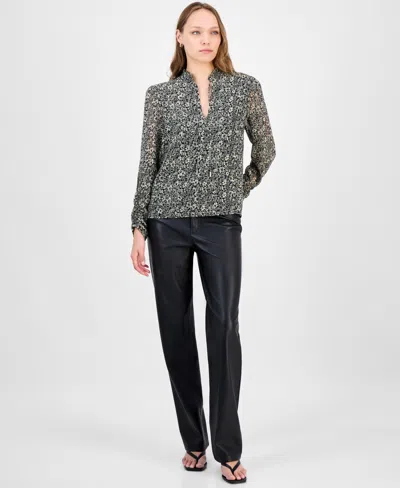 Hugo Boss Women's Floral-print Blouse In Animal Print