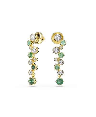 Swarovski Constella Mixed Cuts Drop Earrings In Gold