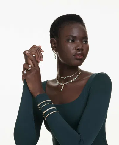 Swarovski Stilla Attract Gold-tone Plated Ring In Gold