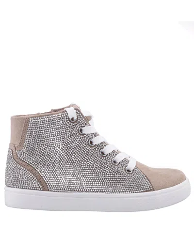Nina Little And Big Girls Kula Crystal High Top Sneakers In Gray