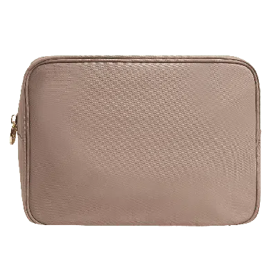 Stoney Clover Lane Large Zip Nylon Pouch In Neutral