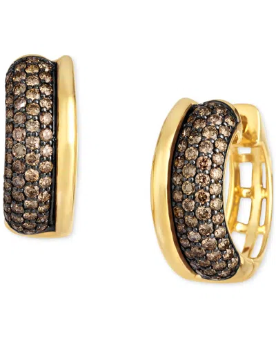 Le Vian Chocolate Diamond Medium Hoop Earrings (1-1/6 Ct. T.w.) In 14k Gold, 0.63" In Gray