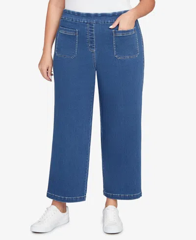 Ruby Rd. Plus Size Patch Pocket Lined Jeans In Blue