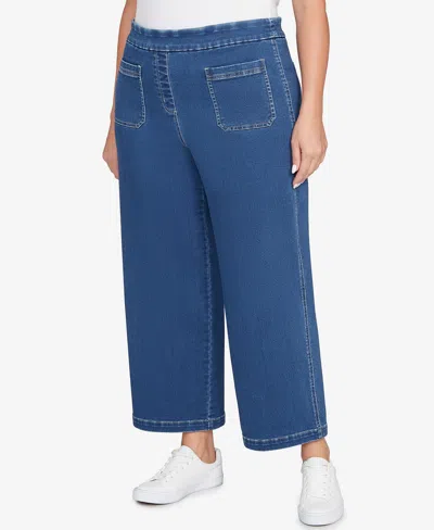 Ruby Rd. Plus Size Patch Pocket Lined Jeans In Blue