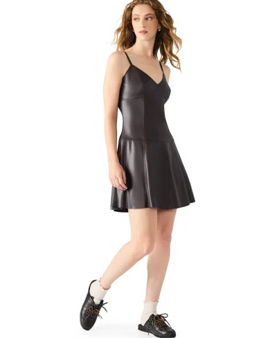 Steve Madden Abbott Faux Leather Dress In Brown