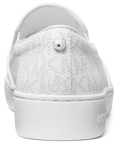 Michael Kors Teddi Signature Logo Slip-on Sneaker In White