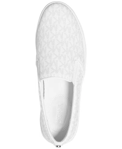 Michael Kors Teddi Signature Logo Slip-on Sneaker In White