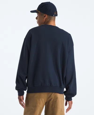 The North Face Men's Evolution Simple Dome Oversized Crew Sweatshirt In Blue