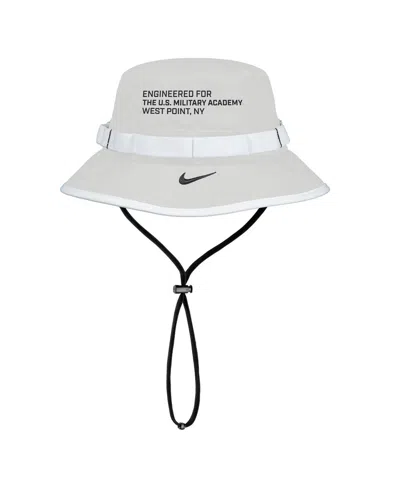 Nike Men's Gray Army Black Knights 2025 On-field Boonie Performance Bucket Hat In White