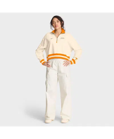 Nike Tennessee Legacy  Women's College Cropped 1/4-zip Crew In White