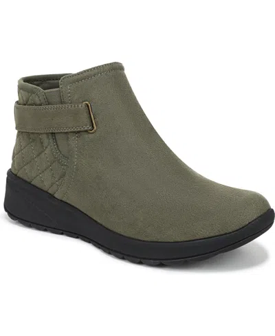 Lifestride Women's Gaze Washable Zipper Short Booties In Green