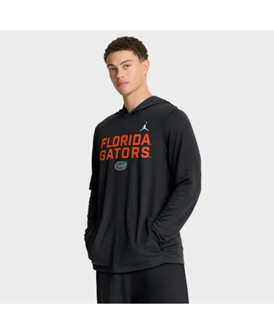 Jordan Men's Black Florida Gators 2025 Sideline Performance Long Sleeve Hoodie T-shirt In Black