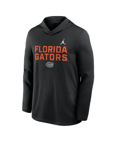 Jordan Men's Black Florida Gators 2025 Sideline Performance Long Sleeve Hoodie T-shirt In Black