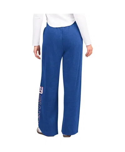 G-iii 4her By Carl Banks Women's Royal New York Giants Field Wide Leg Sweatpants In Blue