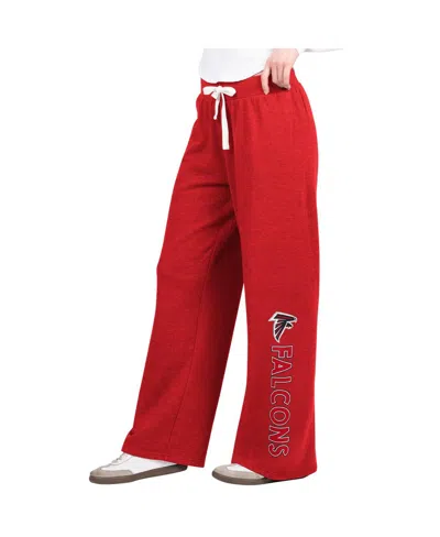 G-iii 4her By Carl Banks Red Atlanta Falcons Field Wide Leg Sweatpants In Red