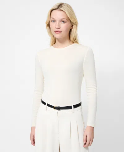 French Connection Reeves Jersey Top In White