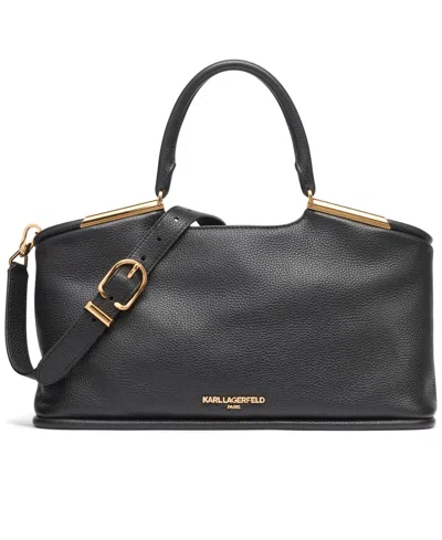 Karl Lagerfeld Valerie Satchel Bag In Gray
