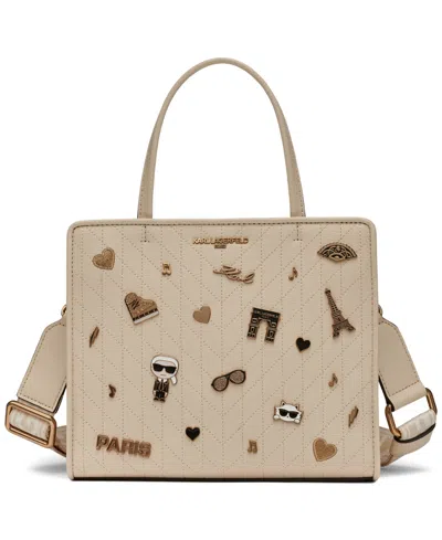 Karl Lagerfeld Maybelle Small Satchel Bag In Neutral