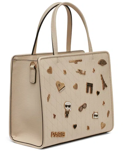 Karl Lagerfeld Maybelle Small Satchel Bag In Neutral