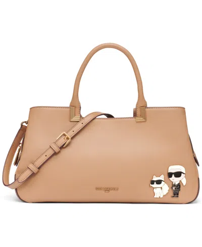 Karl Lagerfeld Meribel Satchel Bag In Brown