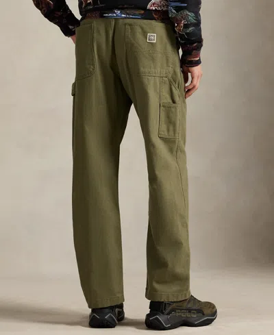 Polo Ralph Lauren Straight-leg Cotton-canvas Trousers In Green