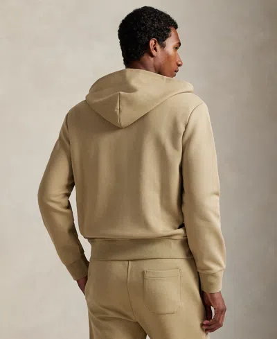 Polo Ralph Lauren Men's Double-knit Full-zip Hoodie In Brown