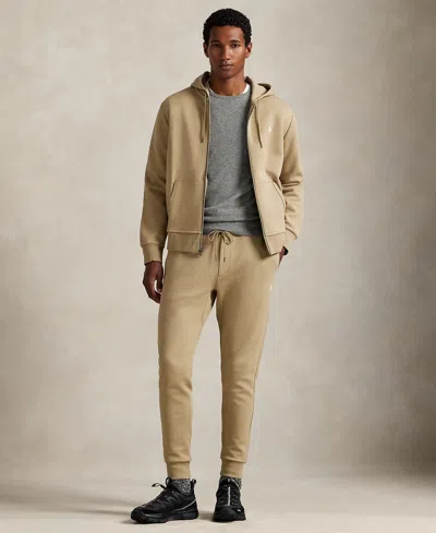 Polo Ralph Lauren Men's Double-knit Full-zip Hoodie In Brown