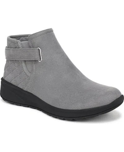 Lifestride Women's Gaze Washable Zipper Short Booties In Gray