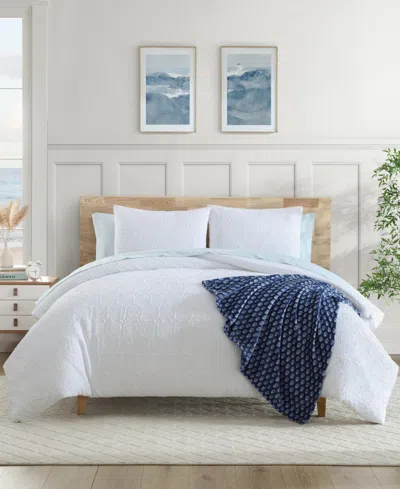 Nautica Embossed Sunflower 8-pc. Comforter Set, Queen In White