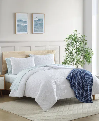 Nautica Embossed Sunflower 8-pc. Comforter Set, Queen In White