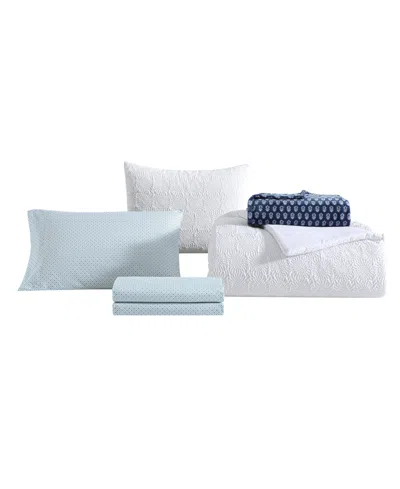 Nautica Embossed Sunflower 8-pc. Comforter Set, Queen In White