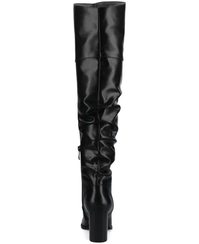 Journee Collection Women's Kaison Stacked Heel Over The Knee Boots In Multi