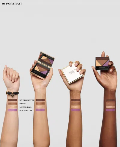 Prada Beauty Dimensions Multi-effect Refillable Eyeshadow Palette 01 Portrait 0.21 oz In Multi