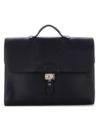 Pre-owned Pre-owned Hermes  Hermes 41 Sac A Depeches Bag Togo In Black