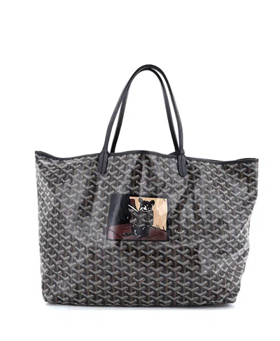 Pre-owned Pre-owned Goyard  Goyard Gm Saint Louis Tote Printed Coated Canvas In Black
