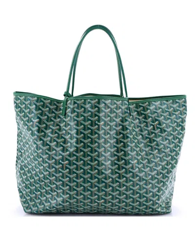 Pre-owned Pre-owned Goyard  Goyard Gm Saint Louis Tote Printed Coated Canvas In Green