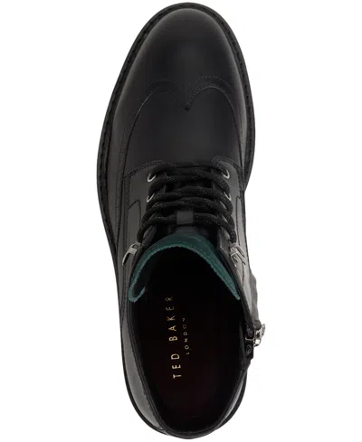 Ted Baker Blackburn Lugged Longwing Boot In Black